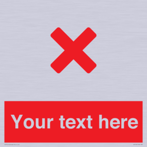 Custom red background, red cross sign